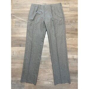 Polo Ralph Lauren Dalton Mens 42 Wool Herringbone Dress Pants Gray Unhemmed